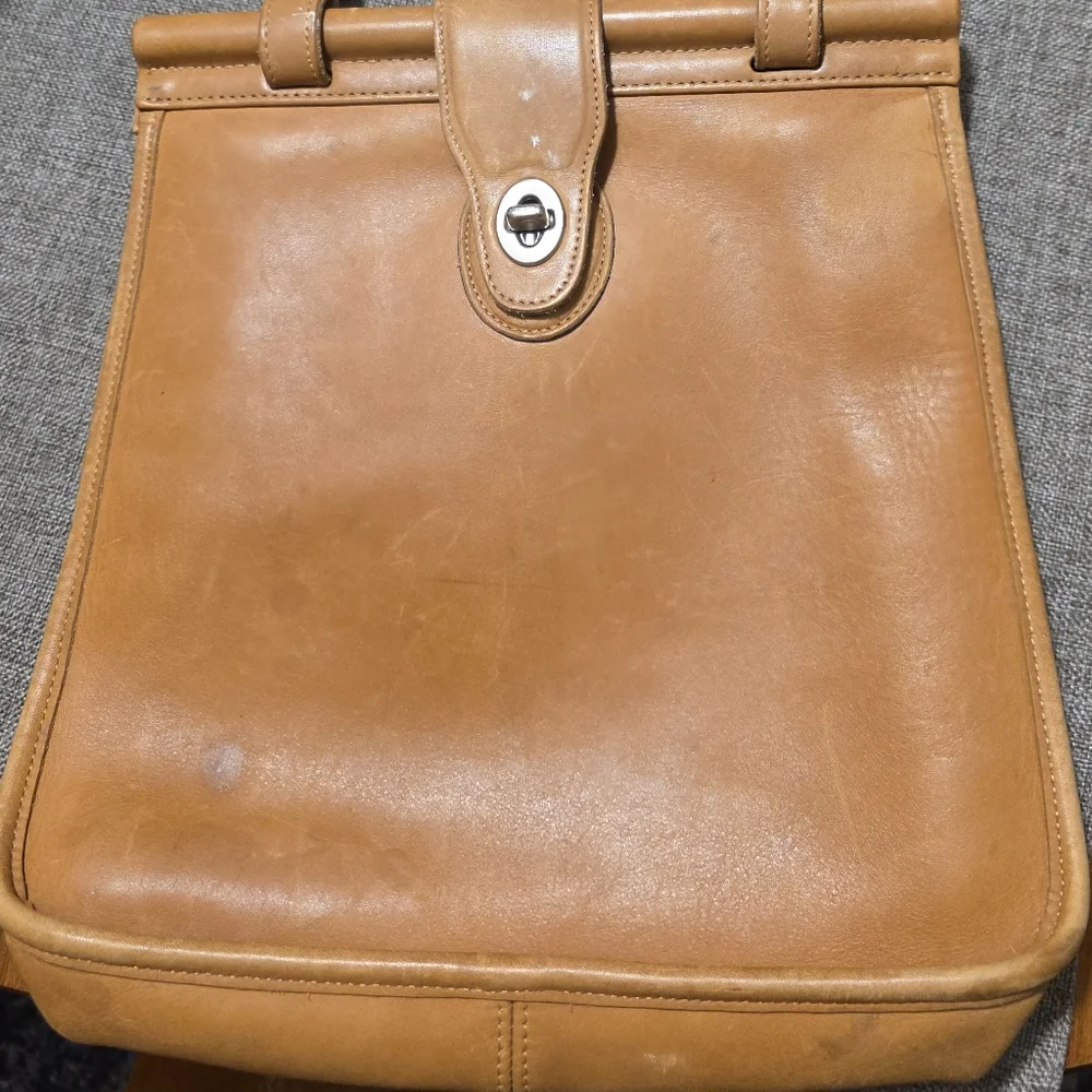 Coach Vintage Weston Bag 9021 RARE Camel Nickel Hardware - Picture 3 of 7